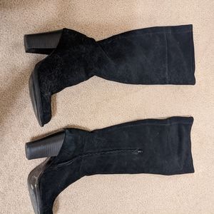 Black knee high boots size 38
